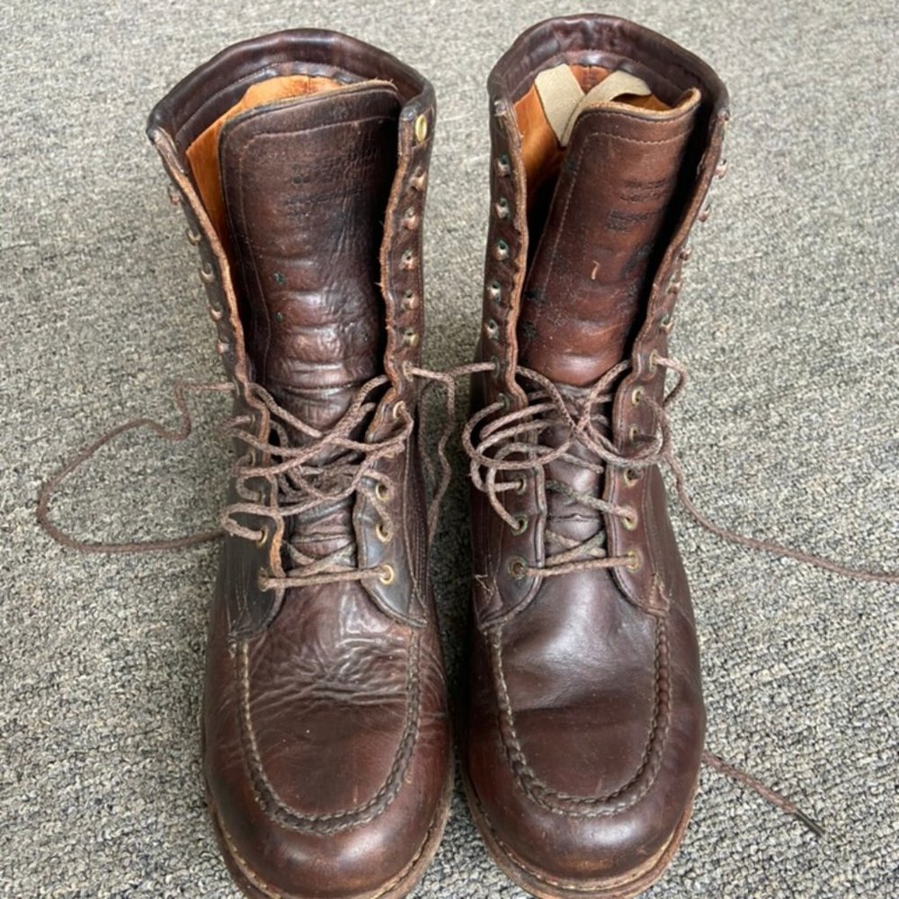 TIMBERLAND BOOT COMPANY Blake Winter 2012 Leather Boots Mens 11 Distress Moc Toe
